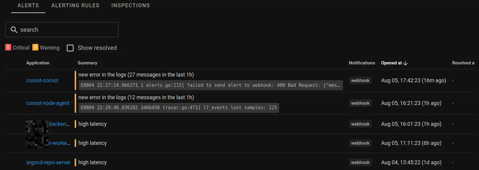 coroot-alerts